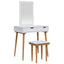 Makeupbord Sæt FAUSKE 3 pcs Hvid 76 x 50 x 143 cm