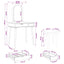 Makeupbord Sæt FAUSKE 3 pcs Hvid 76 x 50 x 143 cm