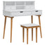 Makeupbord Sæt FAUSKE 3 pcs Hvid 100 x 50 x 103,5 cm
