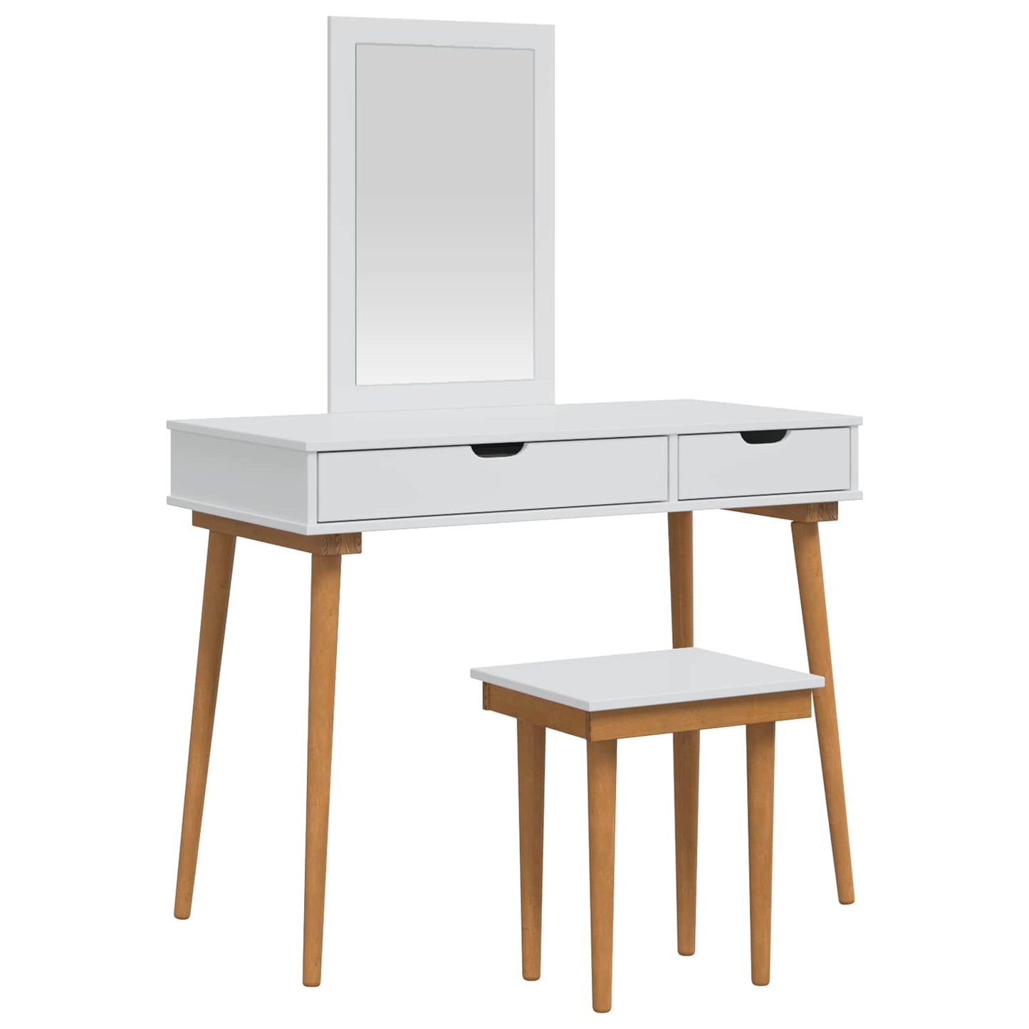 Makeupbord Sæt FAUSKE 3 pcs Hvid 100 x 50 x 143 cm