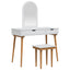 Makeupbord Sæt FAUSKE 3 pcs Hvid 100 x 50 x 143 cm