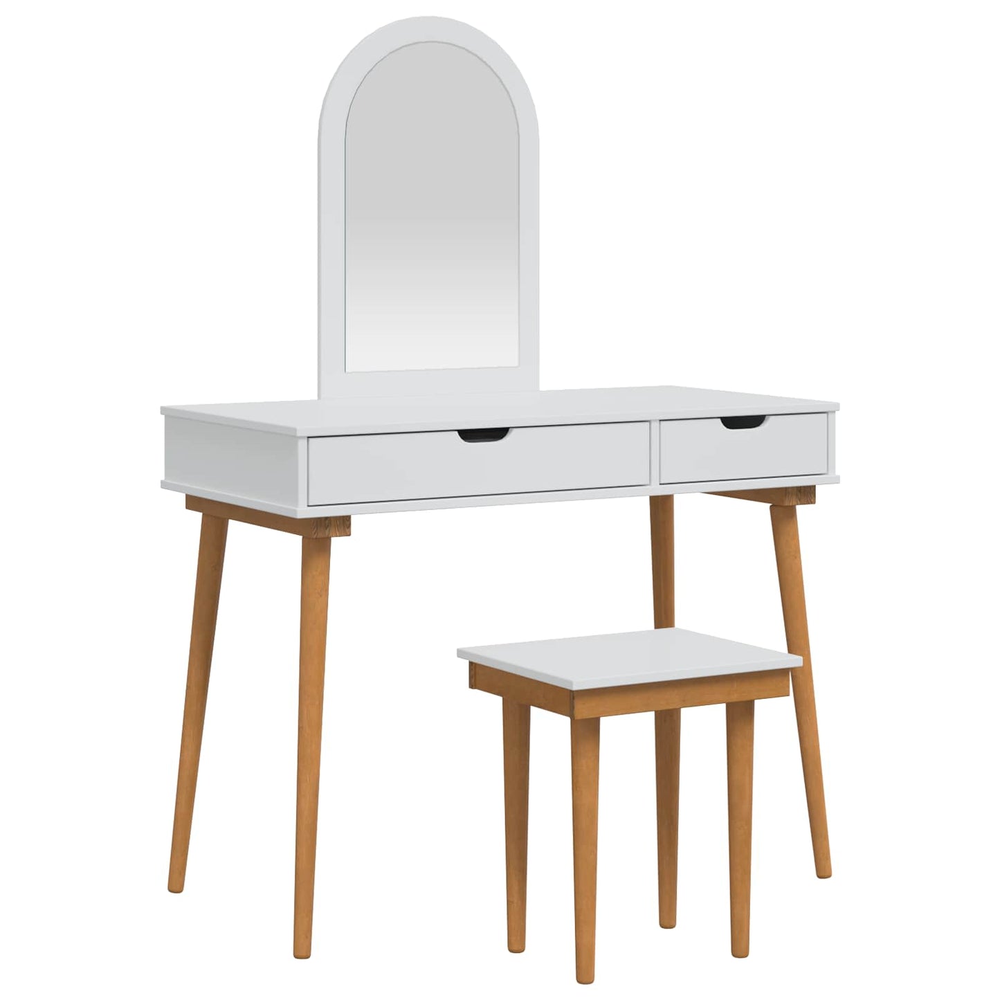 Makeupbord Sæt FAUSKE 3 pcs Hvid 100 x 50 x 143 cm