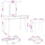 Makeupbord Sæt FAUSKE 3 pcs Hvid 100 x 50 x 143 cm