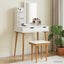 Makeupbord Sæt FAUSKE 4 pcs Hvid 76 x 50 x 143 cm