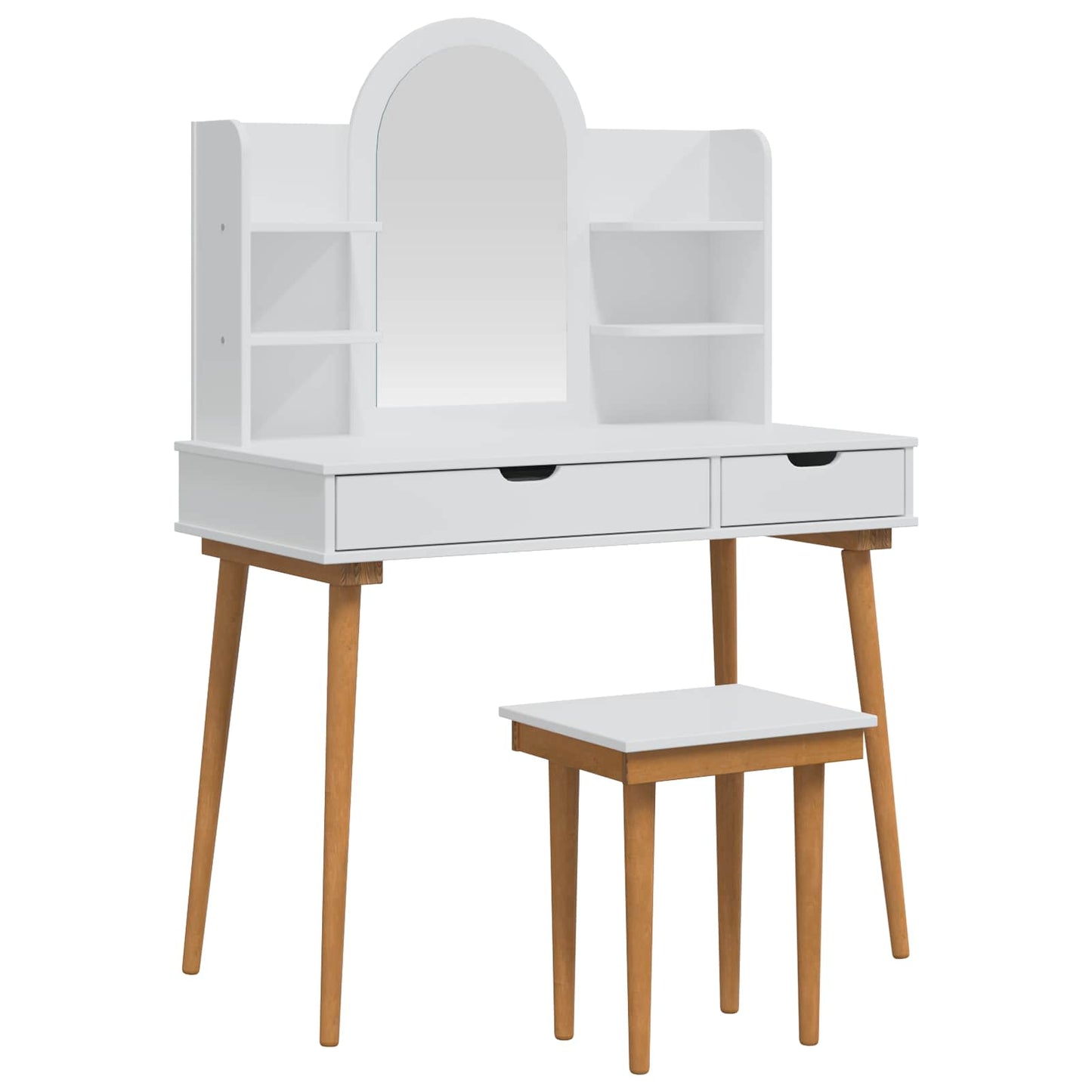 Makeupbord Sæt FAUSKE 5 pcs Hvid 100 x 50 x 143 cm
