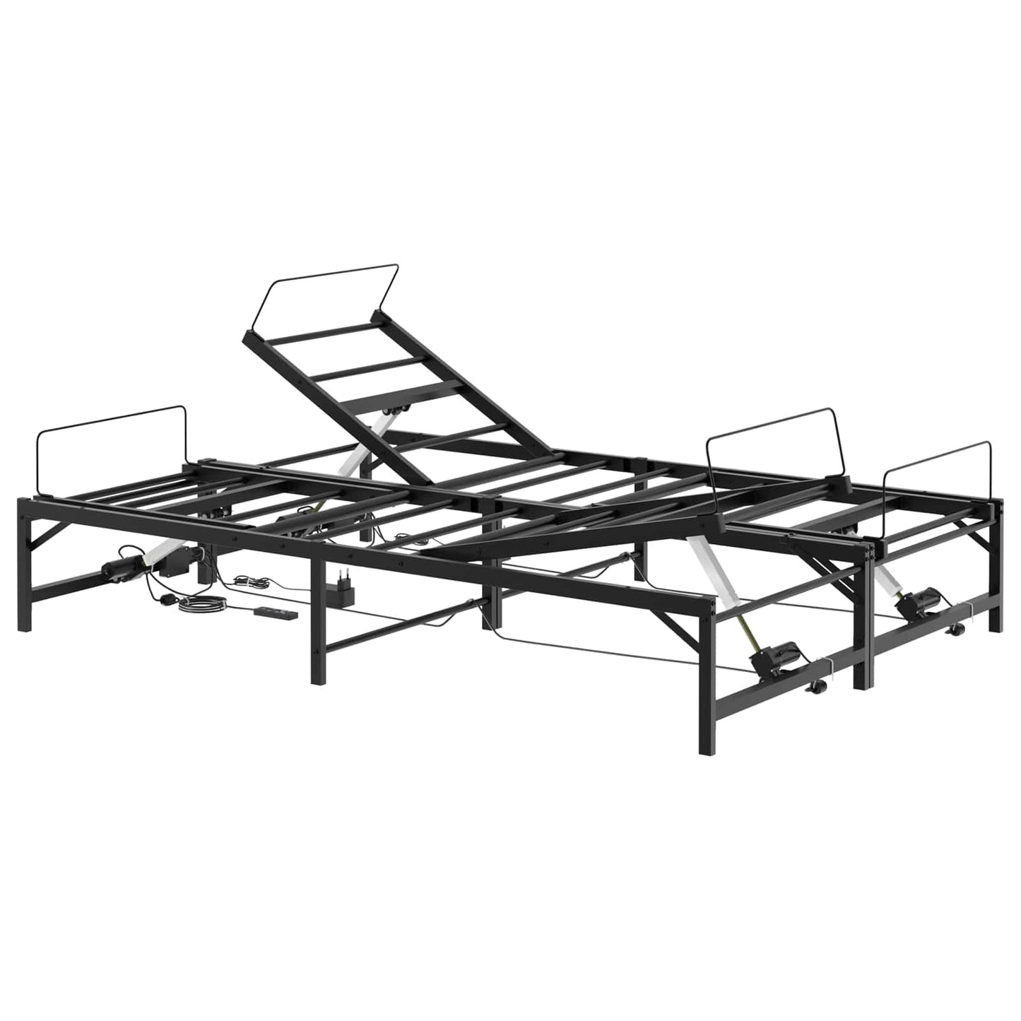 Elektrisk Justerbar Sengetramme Sort 140 x 190 cm Stål