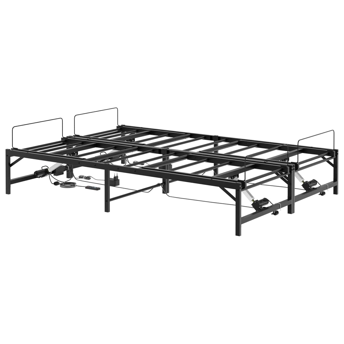 Elektrisk Justerbar Sengetramme Sort 140 x 190 cm Stål