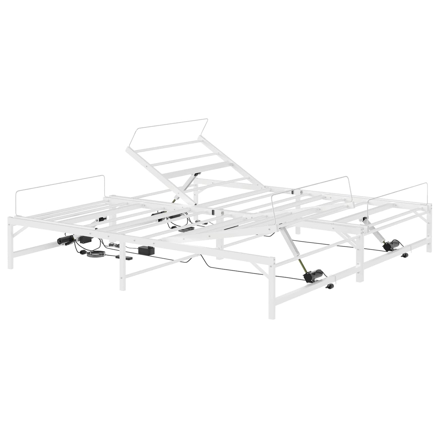 Elektrisk Justerbar Sengetramme Hvid 90 x 213 cm Stål
