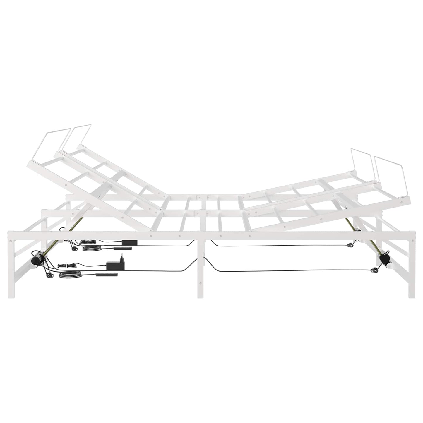 Elektrisk Justerbar Sengetramme Hvid 90 x 213 cm Stål