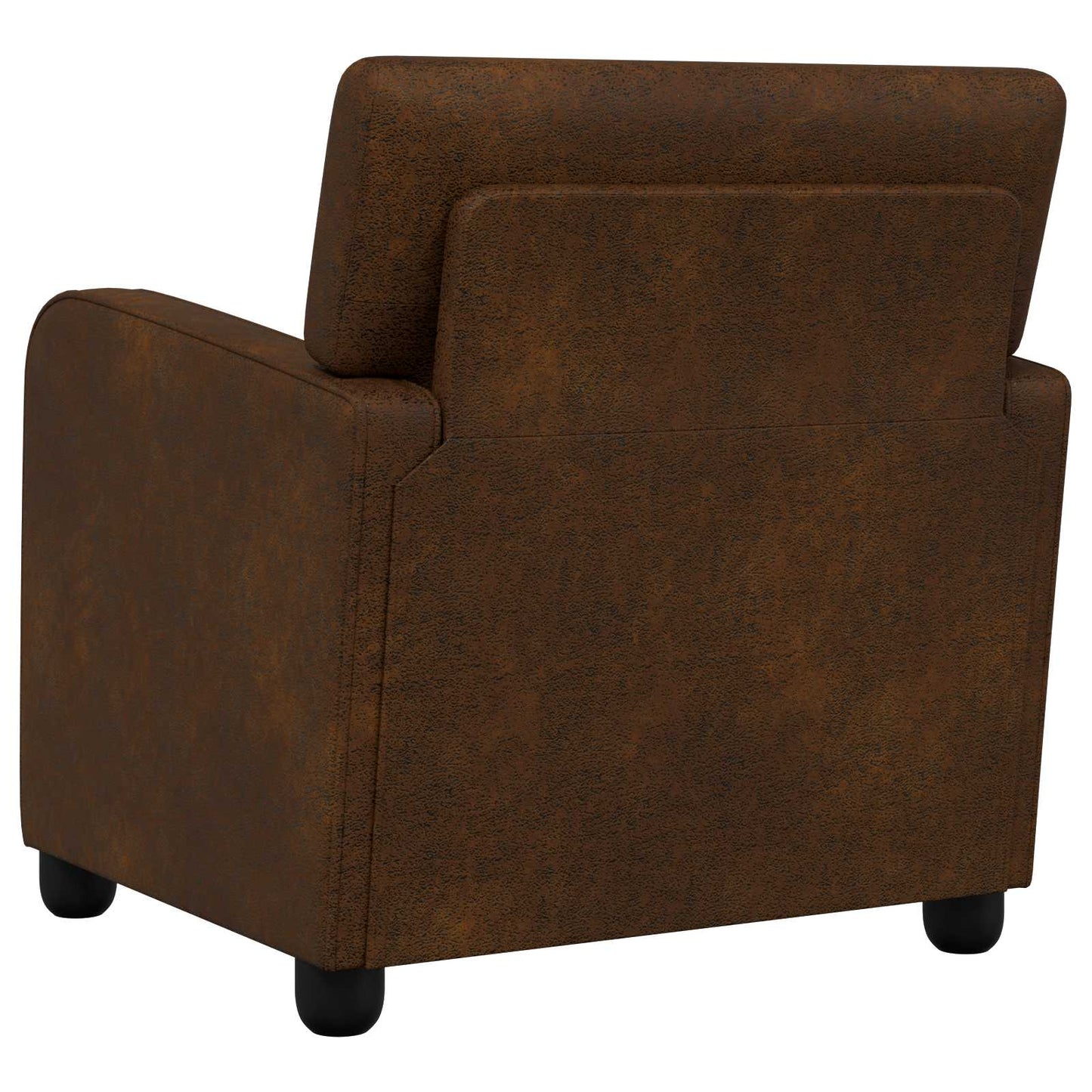 Lænestol Brun Faux Suede Læder