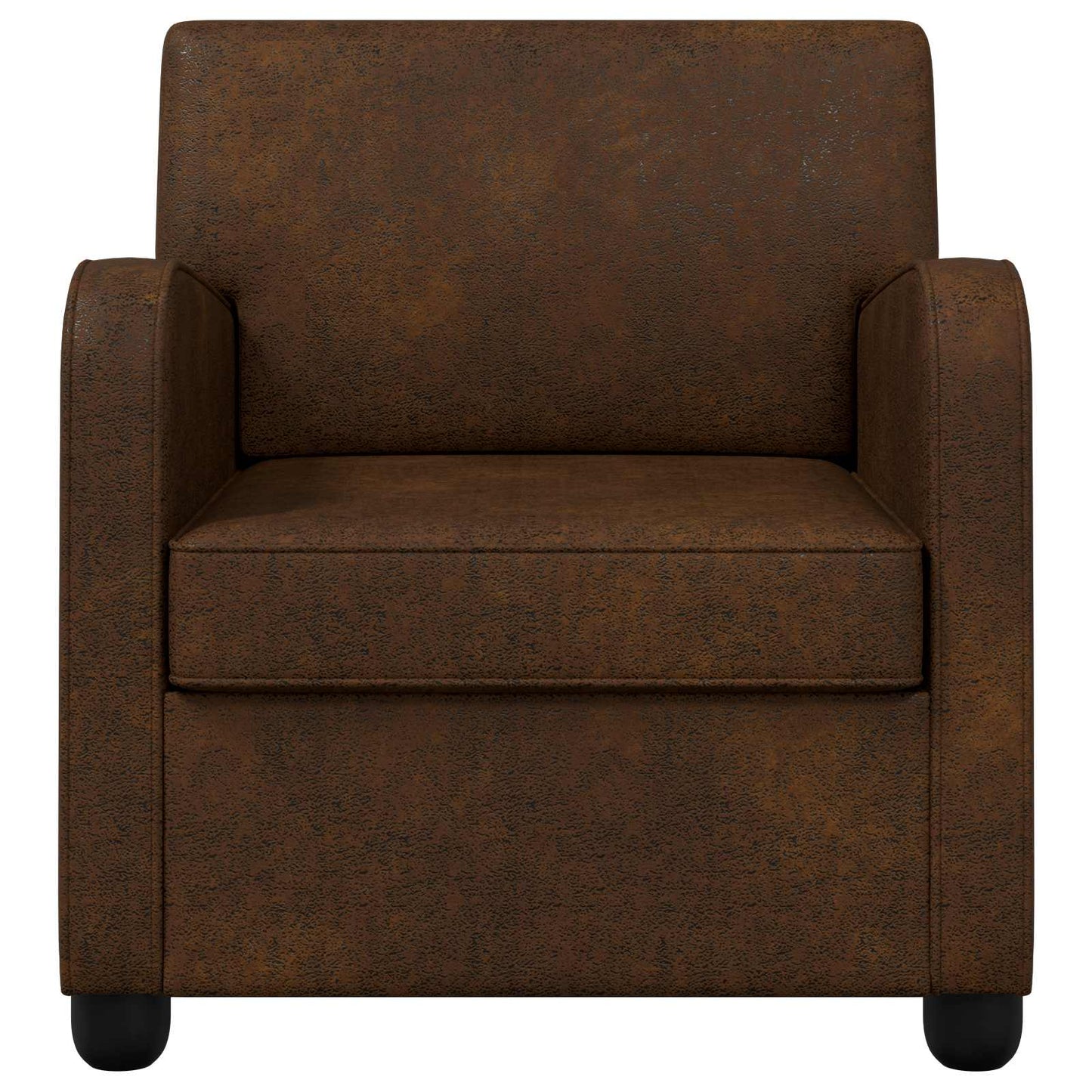 Lænestol Brun Faux Suede Læder