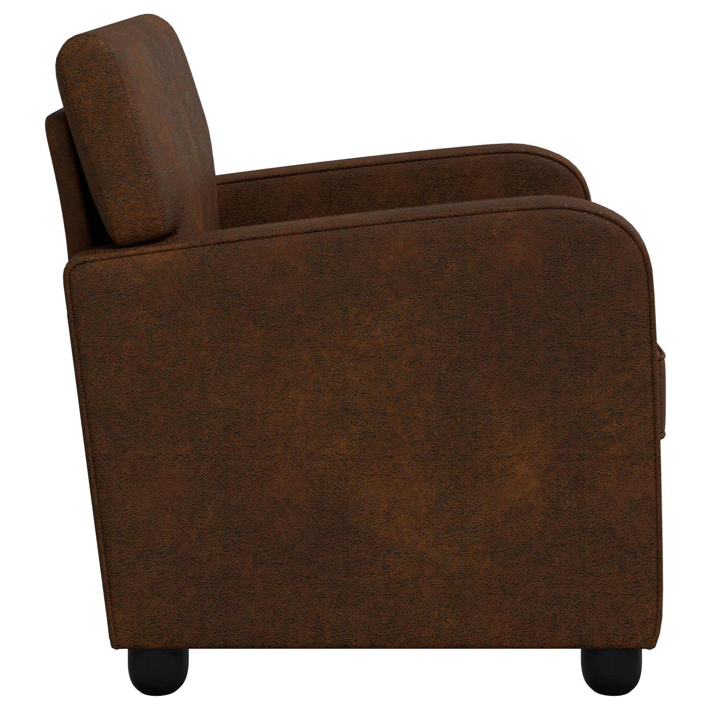 Lænestol Brun Faux Suede Læder