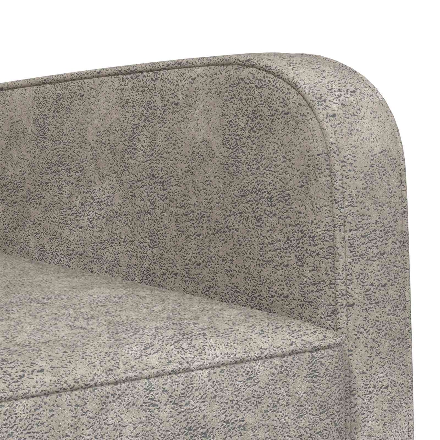 Lænestol Lysegrå Faux Suede Læder