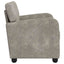 Lænestol Lysegrå Faux Suede Læder