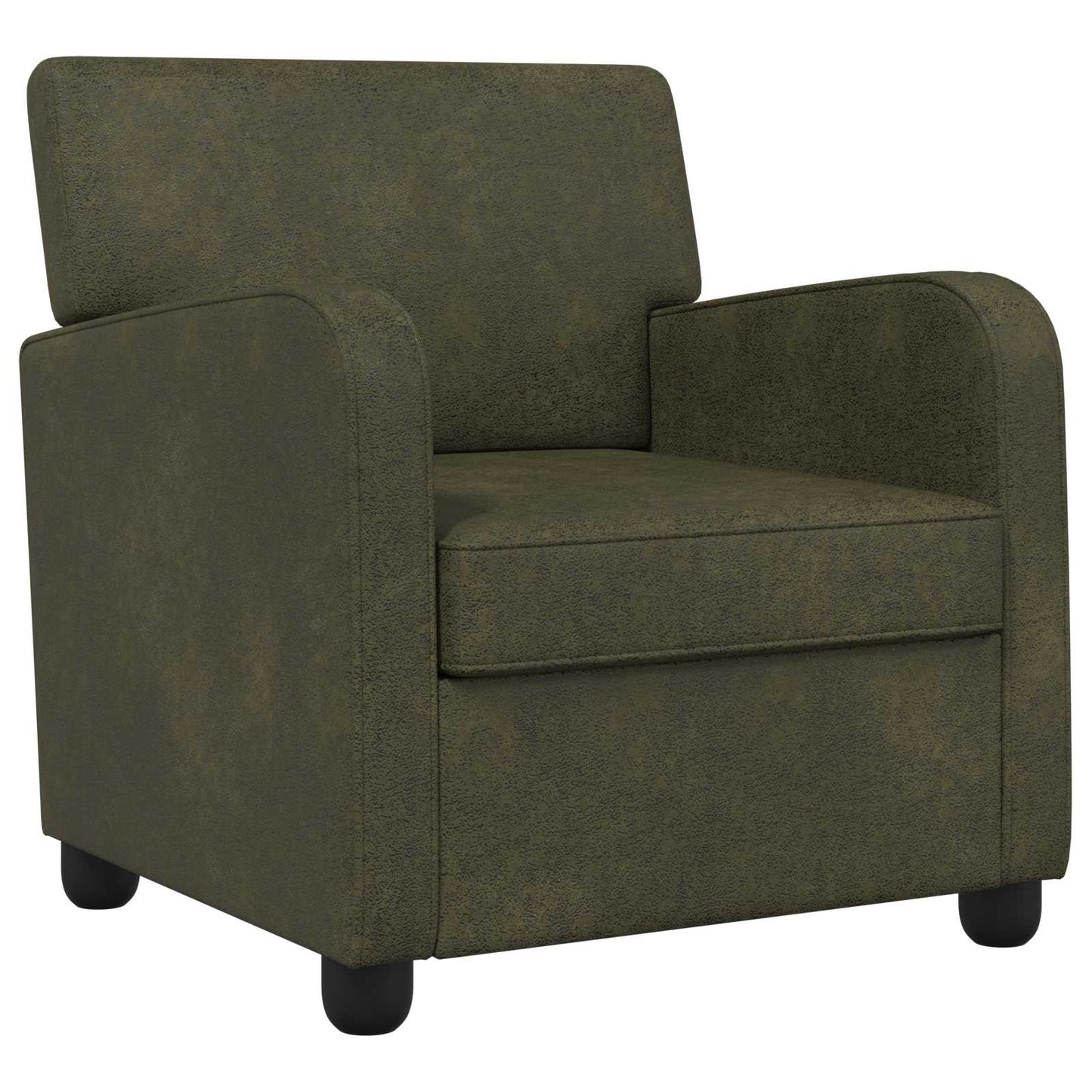 Lænestol Army Grøn Faux Suede Læder