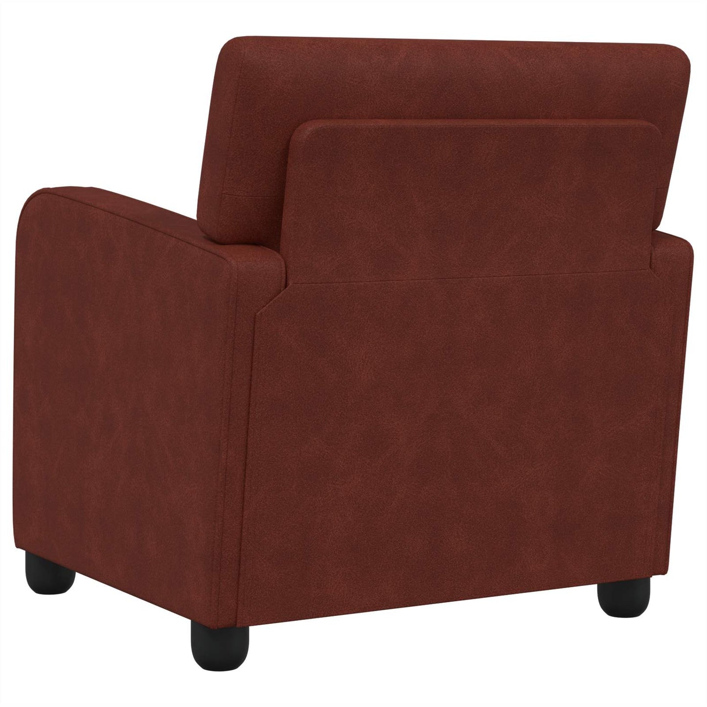 Lænestol Antik skinnende brun Kunstlæder