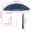 Parasol med klemme 2 pcs Mørkeblå Ø 105 x 86 cm 170T polyester