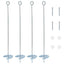 Jordanker 4 pcs Sølv Ø10 x 60 cm Galvaniseret metal