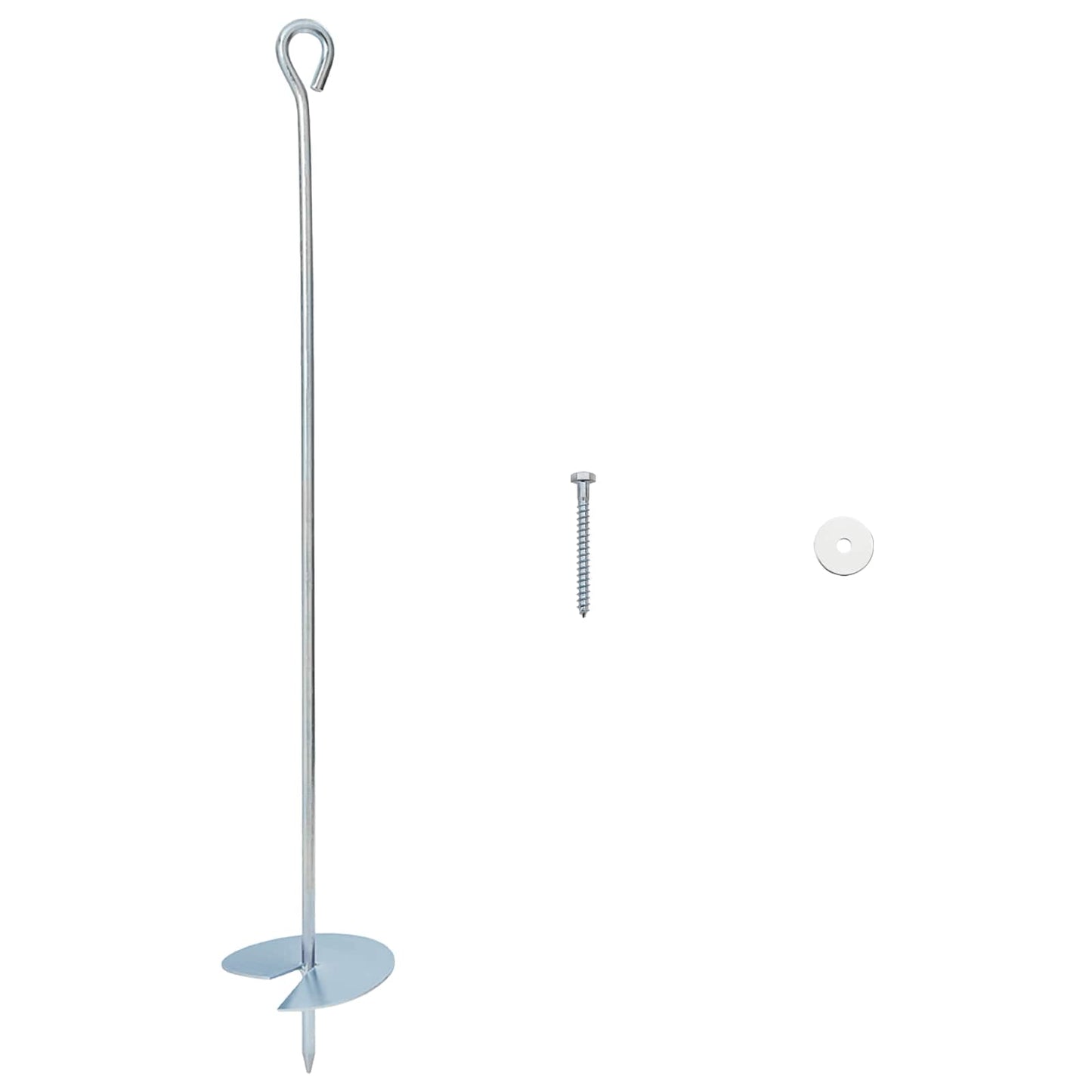 Jordanker 10 pcs Sølv Ø10 x 60 cm Galvaniseret metal