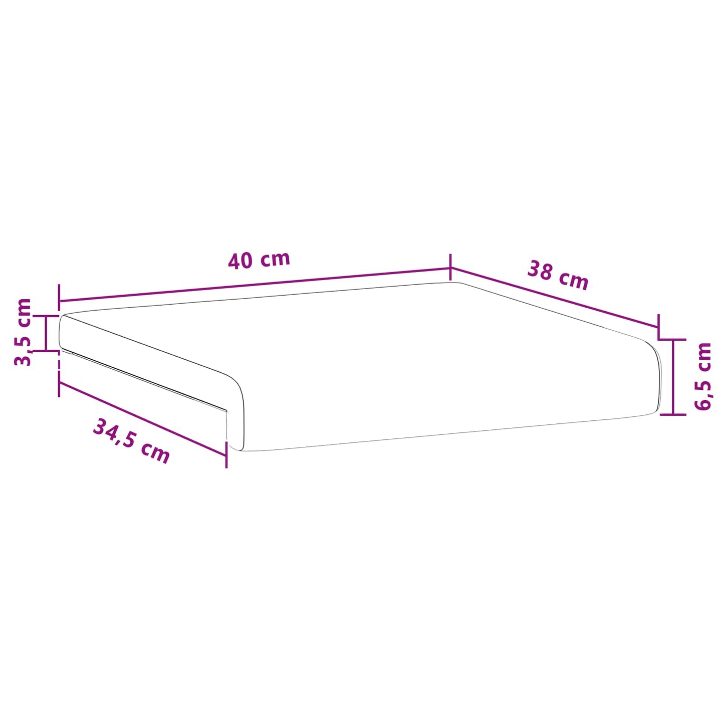 Bænkpude 2 stk. Kunstlæder Sort Dybde 35 cm