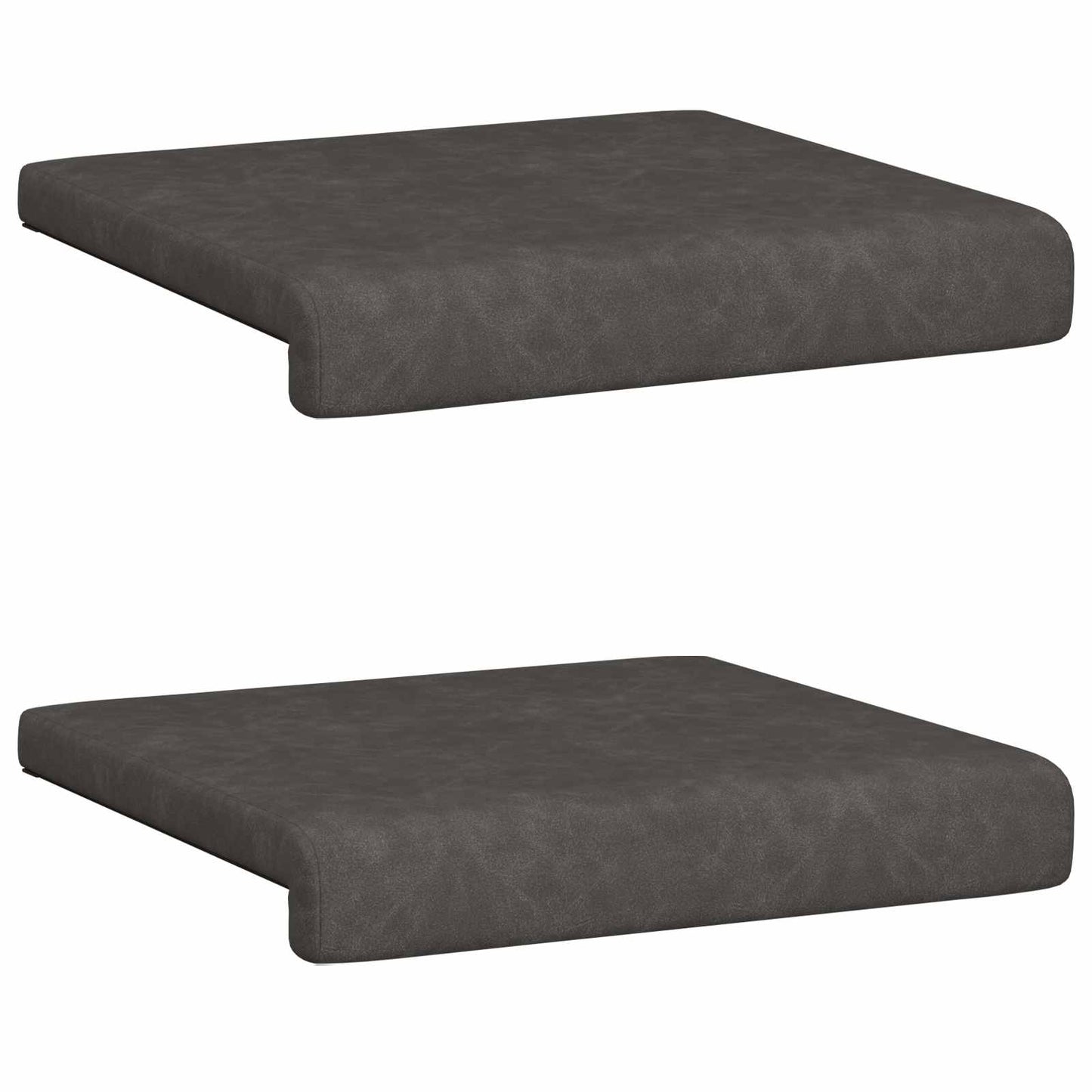 Bænkpude 2 stk. Kunstlæder Sort Dybde 35 cm