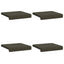 Bænkpude 4 stk. Faux suedestof Army Grøn Dybde 35 cm