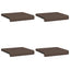 Bænkpude 4 stk. Microfiber Brun Dybde 35 cm
