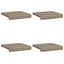 Bænkpude 4 stk. Microfiber Gråbrun Dybde 35 cm