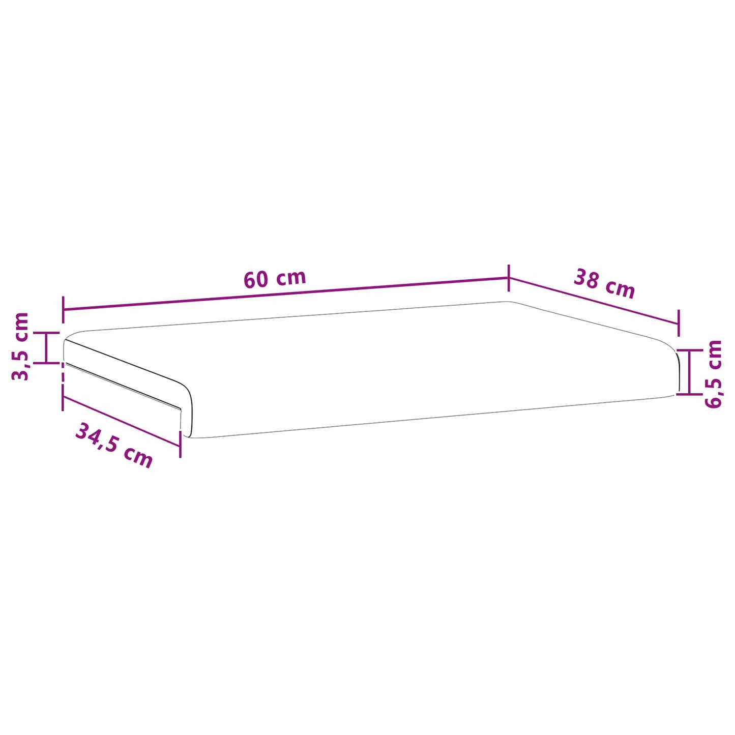 Bænkpude Fløjl Lys grøn Dybde 35 cm