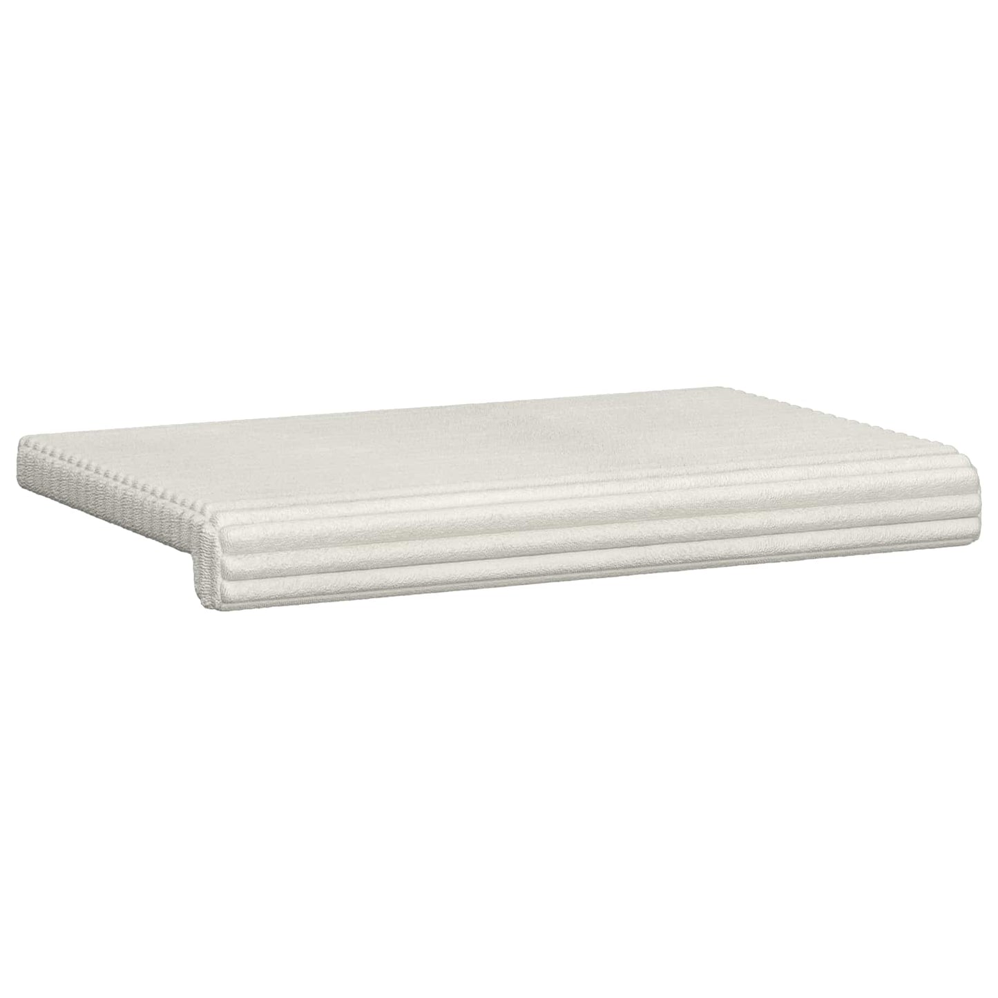 Bænkpude Plush Corduroy Cremefarvet Dybde 35 cm