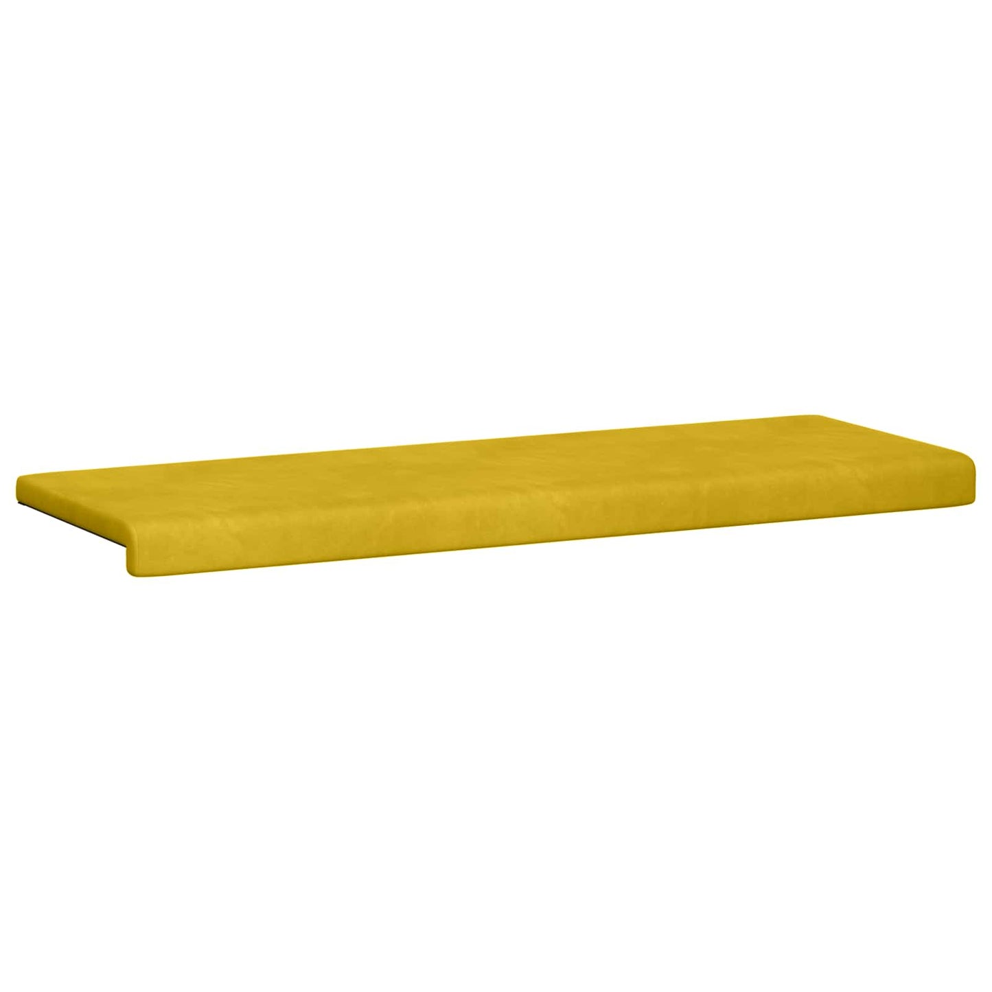 Bænkpude Fløjl Gul Dybde 35 cm
