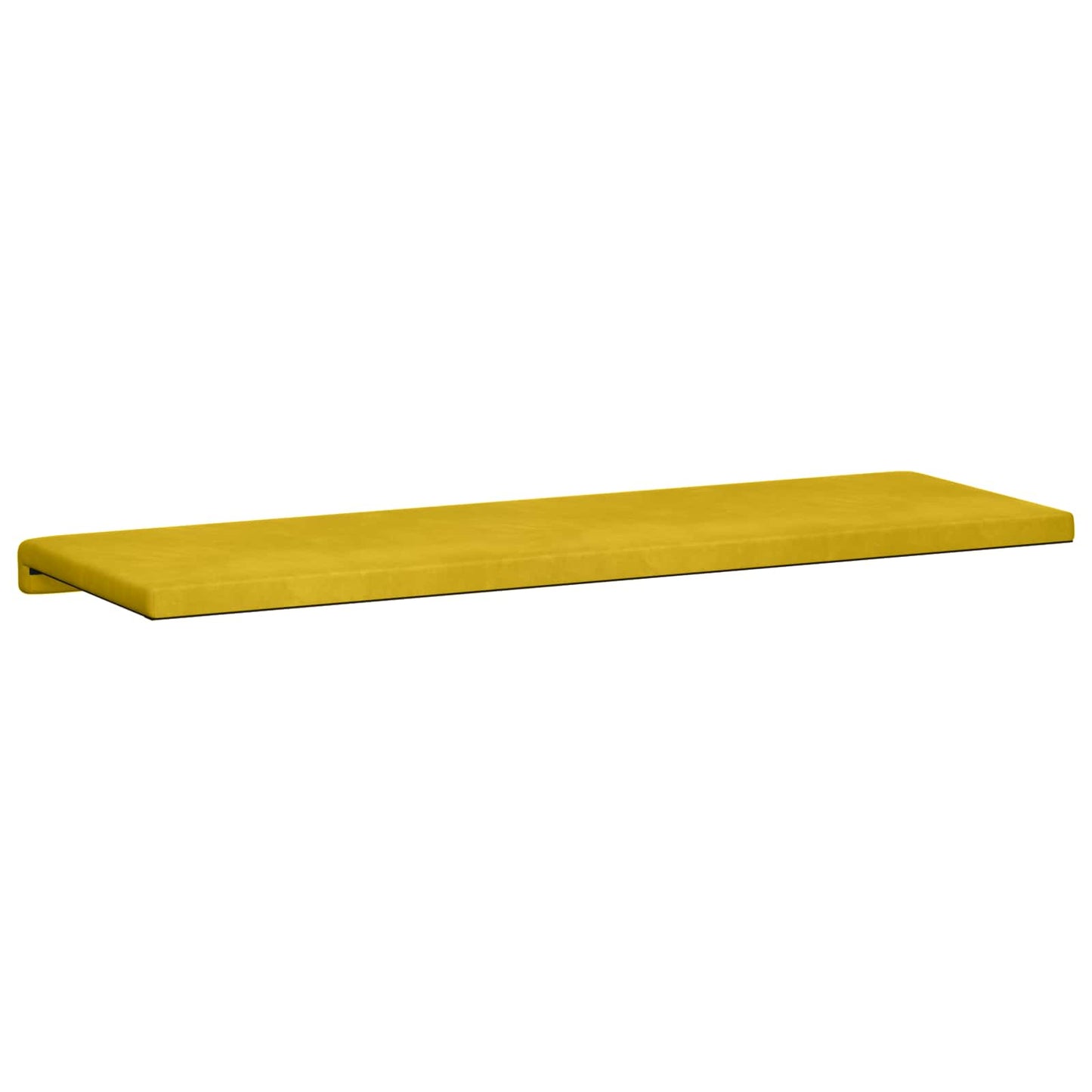 Bænkpude Fløjl Gul Dybde 35 cm
