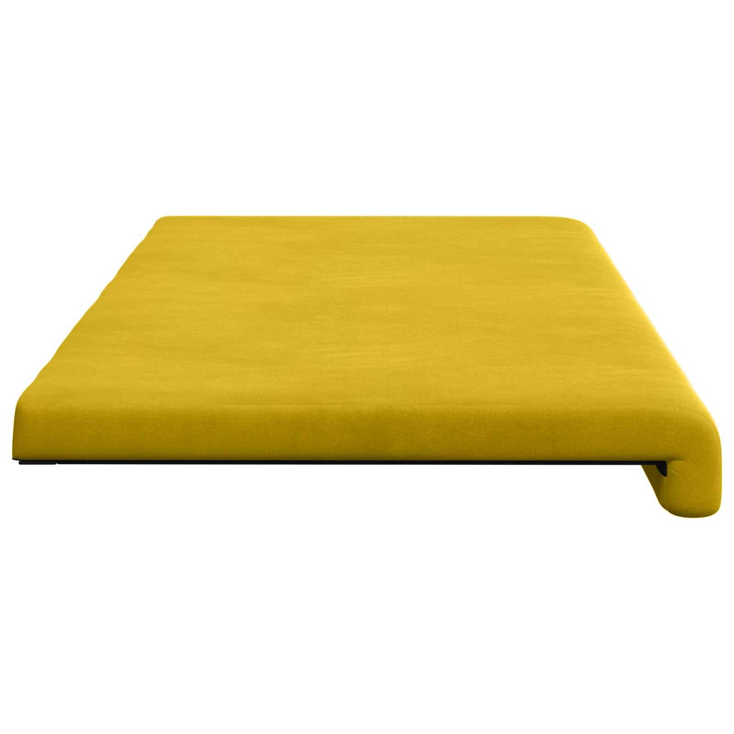 Bænkpude Fløjl Gul Dybde 35 cm