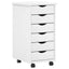 Skrivebord og rullevognsæt MOSS 2 pcs Hvid