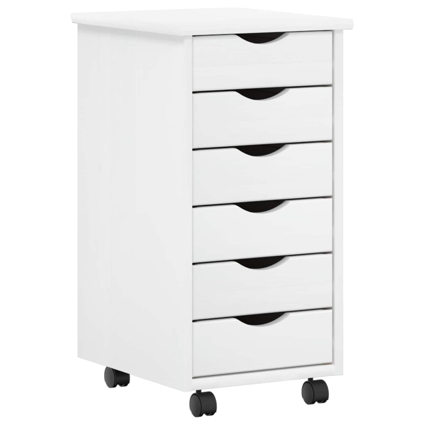 Skrivebord og rullevognsæt MOSS 2 pcs Hvid