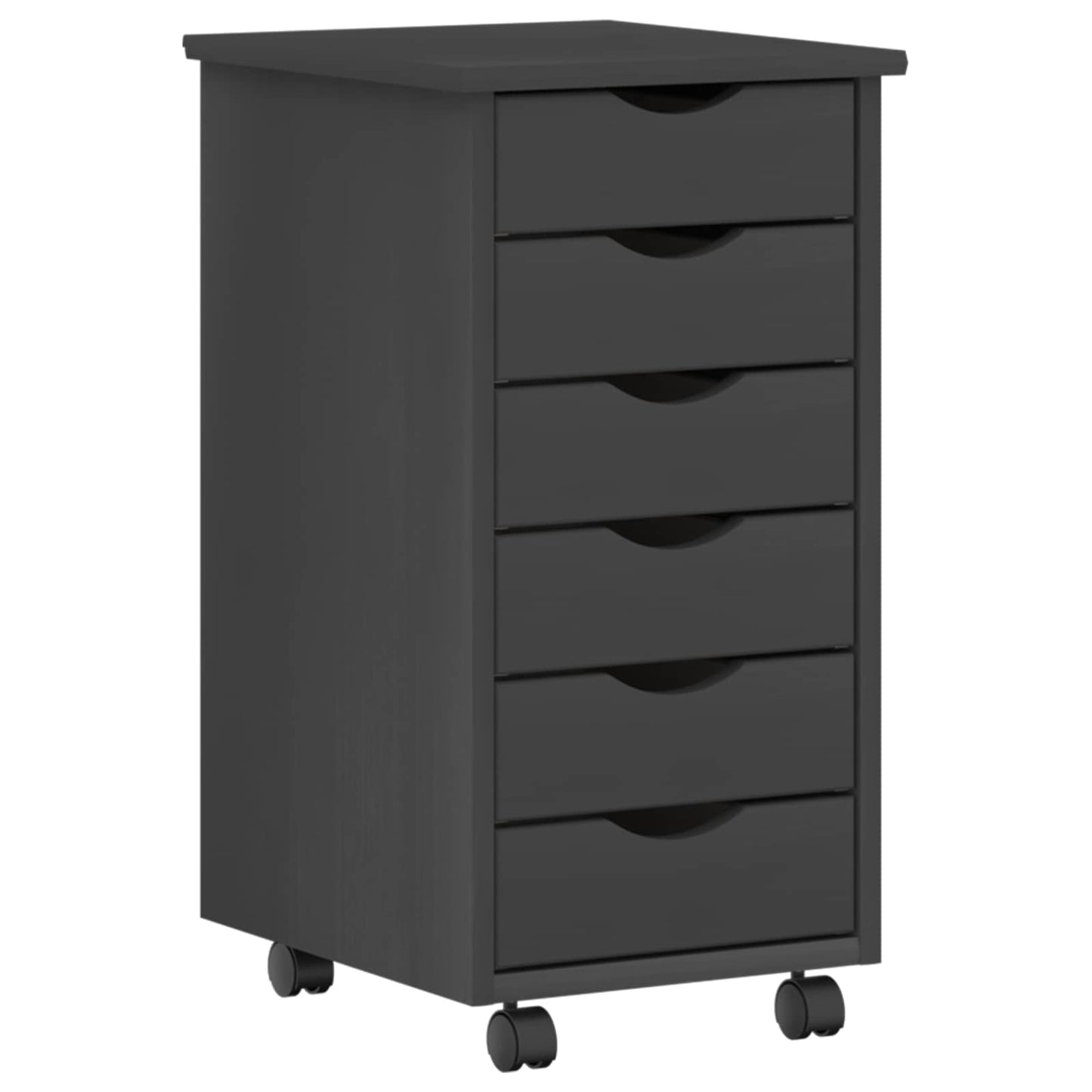 Skrivebord og rullevognsæt MOSS 2 pcs Grå