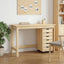Skrivebord og rullevognsæt MOSS 2 pcs Brun