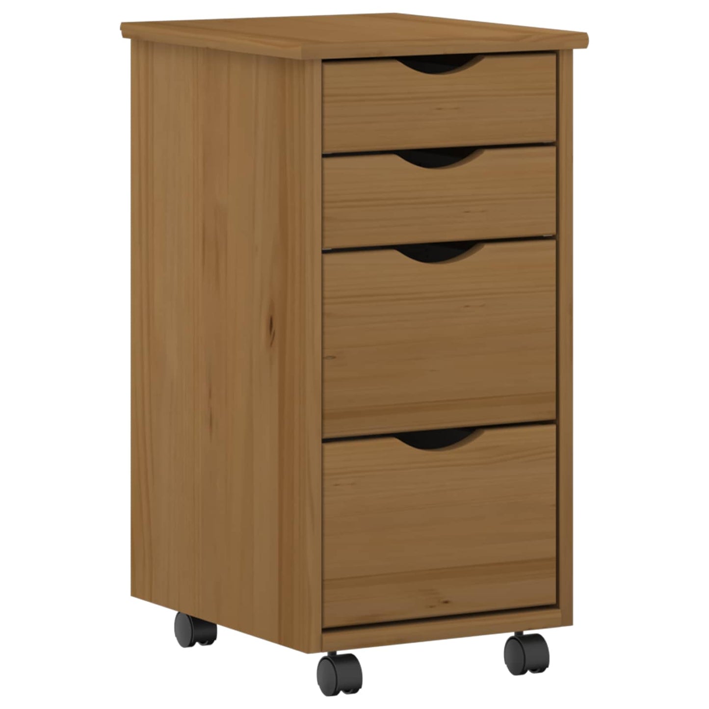 Skrivebord og rullevognsæt MOSS 2 pcs HonningBrun
