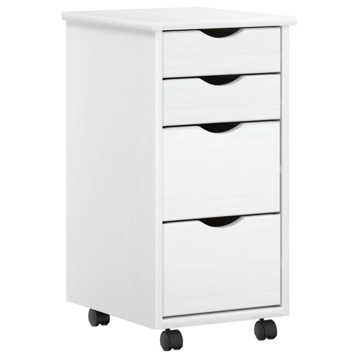 Skrivebord og rullevognsæt MOSS 2 pcs Hvid