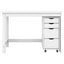 Skrivebord og rullevognsæt MOSS 2 pcs Hvid