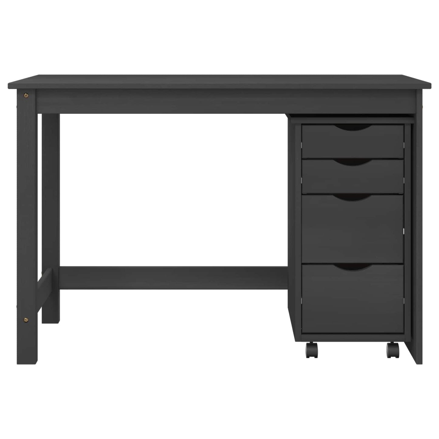 Skrivebord og rullevognsæt MOSS 2 pcs Grå