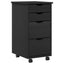 Skrivebord og rullevognsæt MOSS 2 pcs Sort