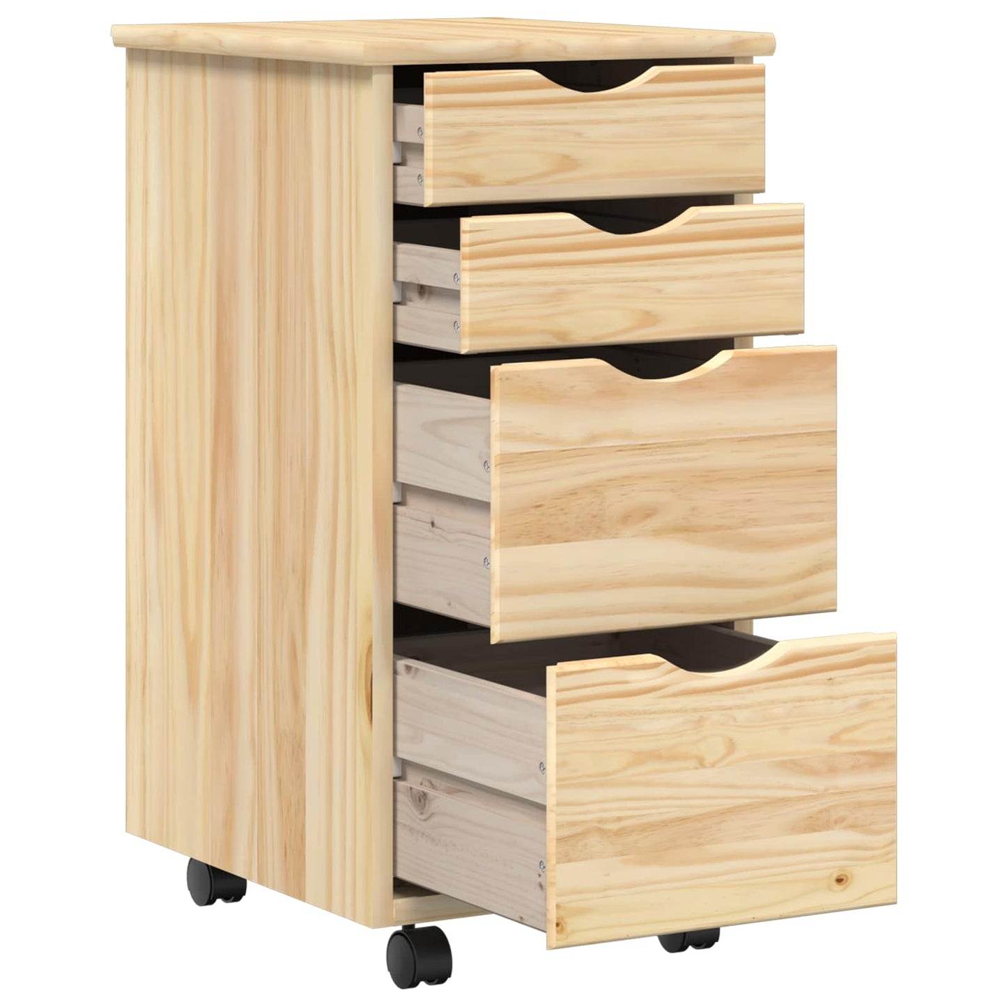 Skrivebord og rullevognsæt MOSS 2 pcs Brun