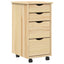 Skrivebord og rullevognsæt MOSS 2 pcs Brun