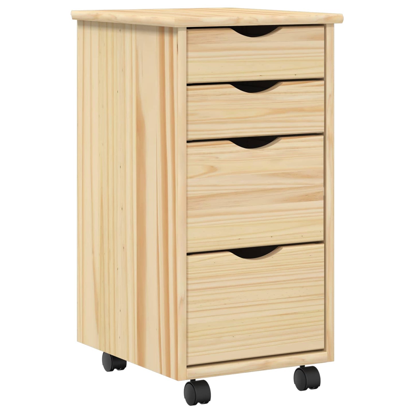 Skrivebord og rullevognsæt MOSS 2 pcs Brun