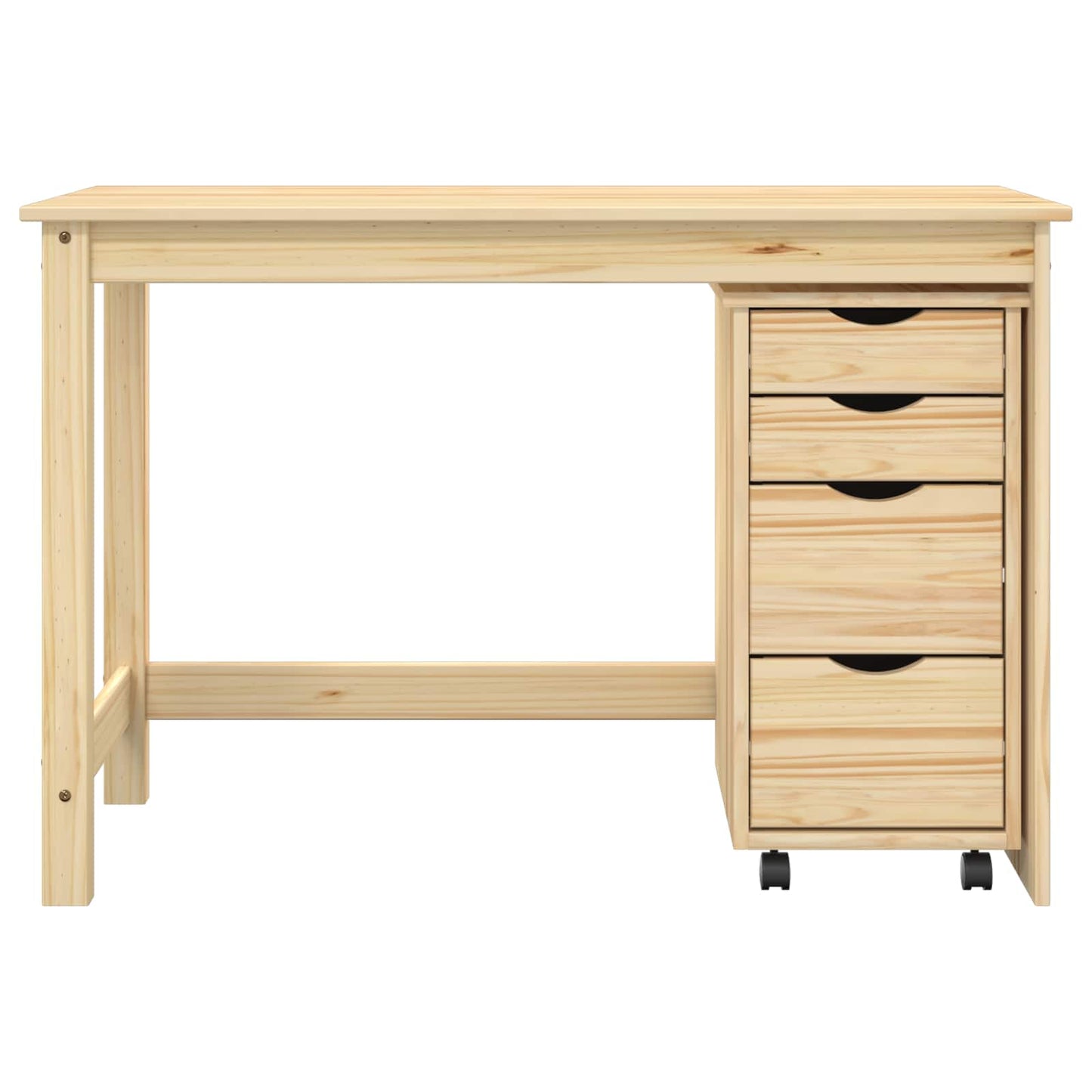 Skrivebord og rullevognsæt MOSS 2 pcs Brun