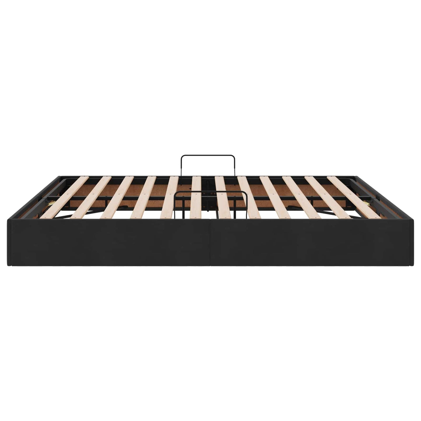Ottoman Sengestel med opbevaring Sort 160 x 200 cm Fløjl