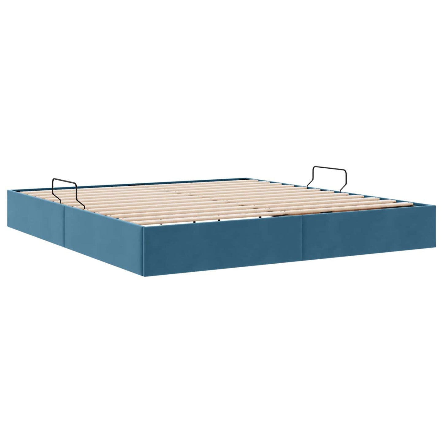 Ottoman Sengestel med opbevaring Mørk blå 160 x 200 cm Fløjl