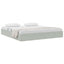 Ottoman Sengestel med opbevaring Lysegrå 180 x 200 cm Fløjl