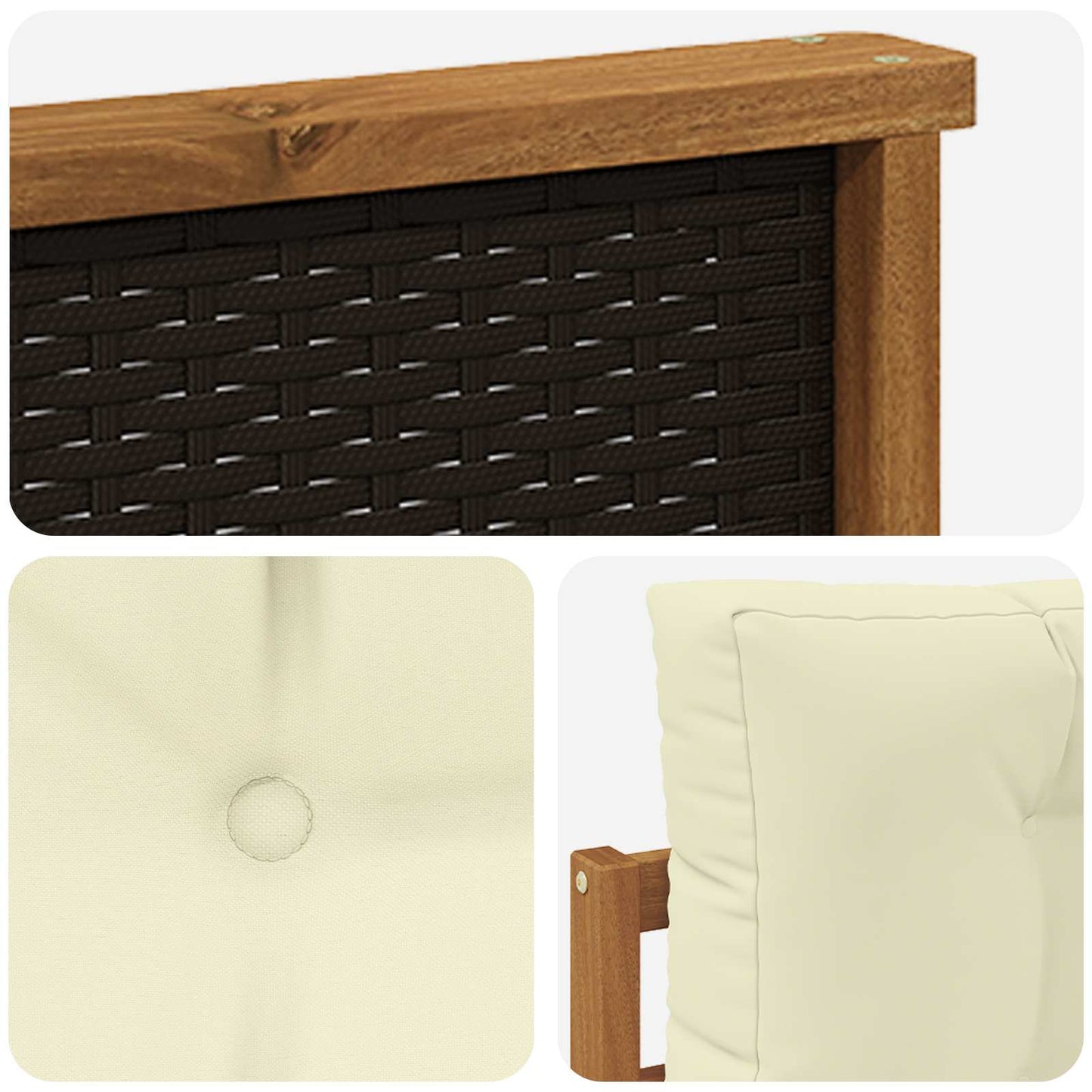 Udendørs Mellem Sofa Naturfarvet